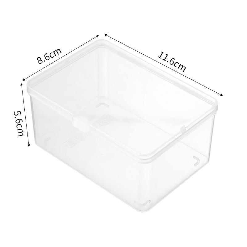 Obdélníkový průhledný PP plastový úložný box na sluchátka a psací potřeby