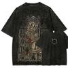 Dark Souls Lordo Sepolcrale Nito & Falò Lavaggio Vintage Oversize Unisex Streetwear T-shirt Donna e Uomo
