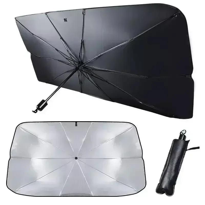 Car Sunshade Car Front Windshield Visor Retractable Easy To Store Portable Sun Protection Heat Insulation Block