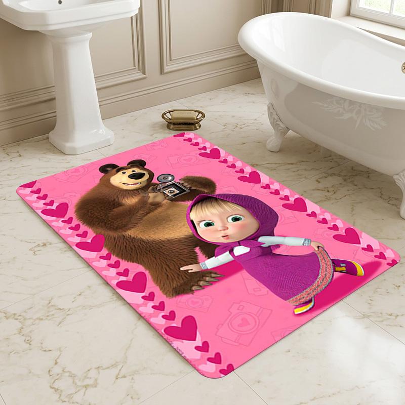 Bear Girl Living Room Nonslip Area Rug Soft Carpet For Bedroom Game Playroom Sofa Office Home Decor Doormat Christmas Gift C9261112