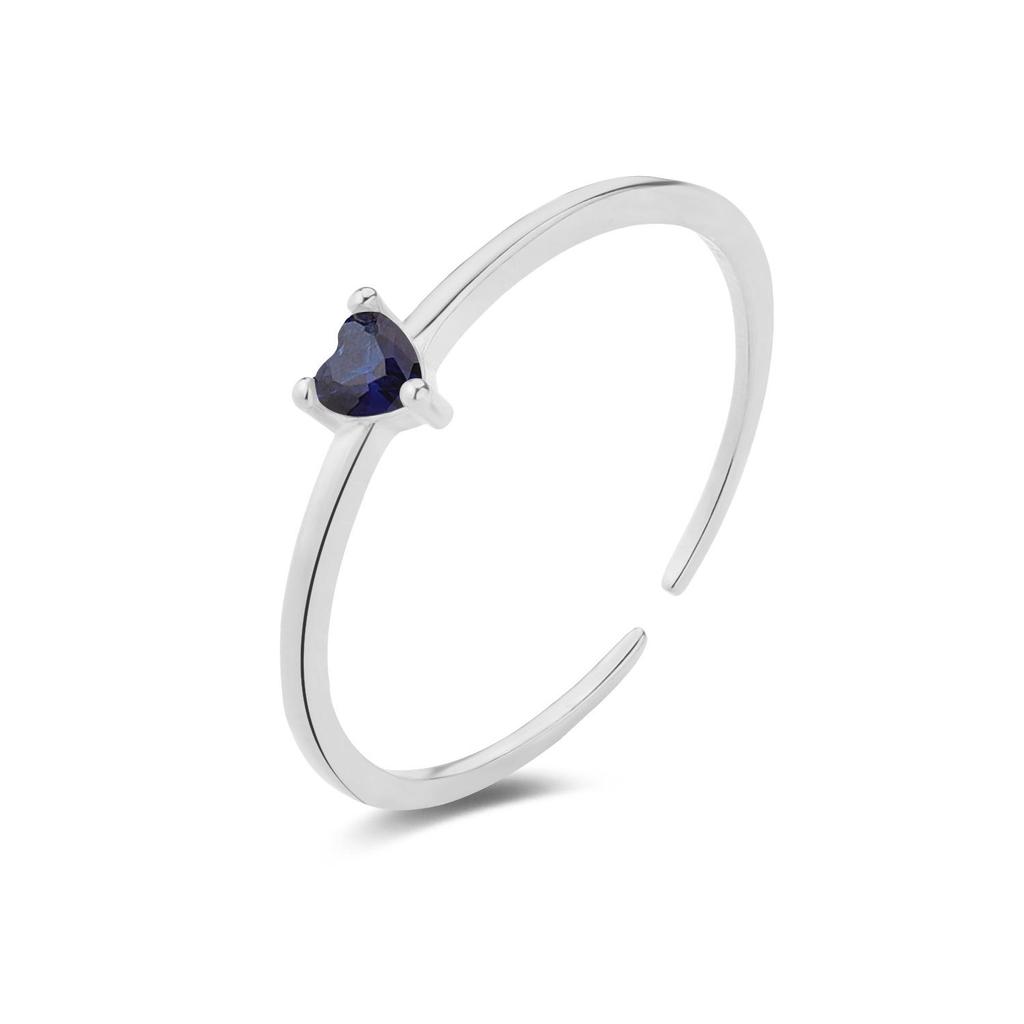 S925 Sterling Silver Adjustable Diamond & Multi-color Zircon Pinky Ring