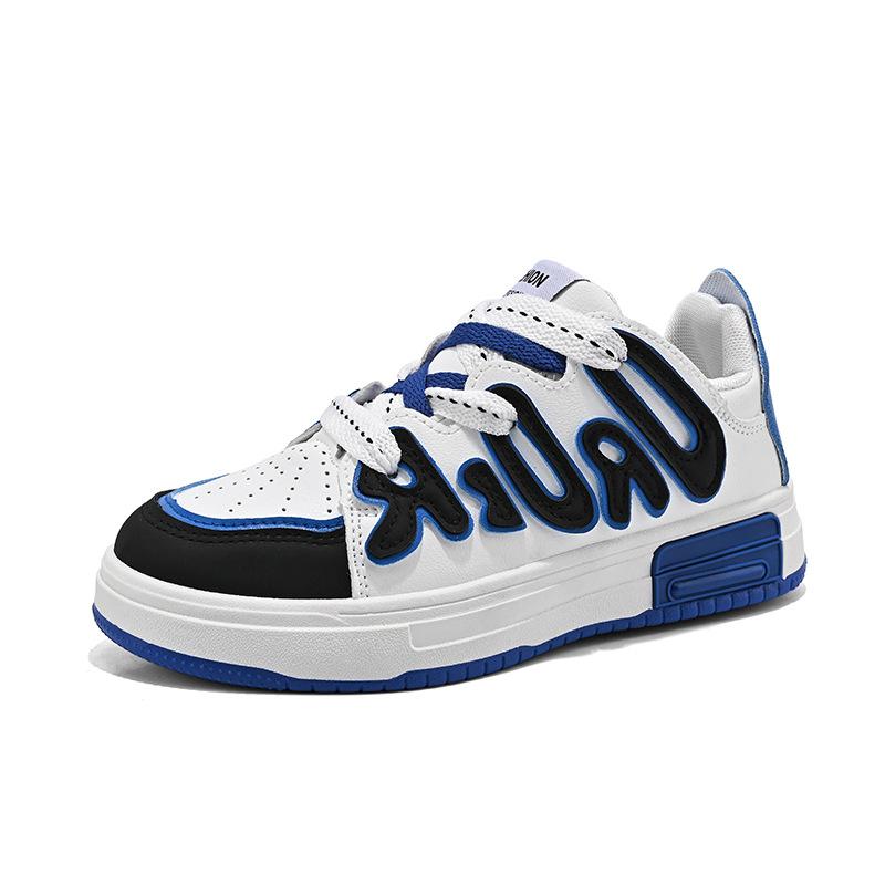 Board shoes student shoes spring and autumn 2025 new leather surface older children's casual little white shoes women's shoes flat bottom low top