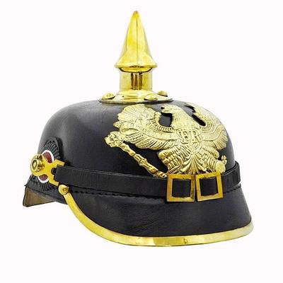 Black German Helmet Brass Accents Prussian PICKELHAUBE Imperial Helmet