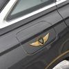 cycr3 3D Metal Car Styling Wings Trunk Side Window Body Sticker Decal Accessories For Skoda Kodiaq Octavia Enyaq Kamiq Scala Rapid MK2