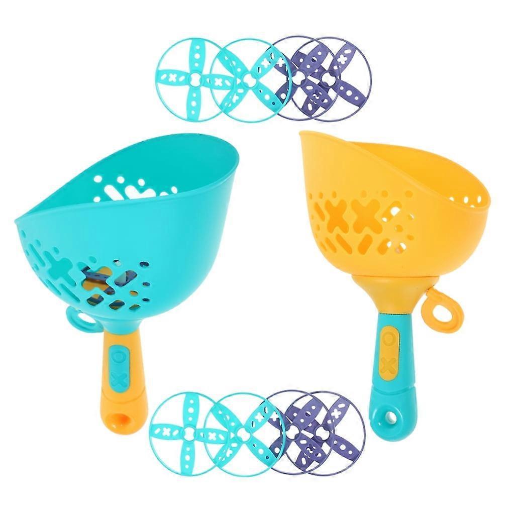 2 Set of Soft Flying Disc for Kids Assorted Color Plastic Outdoor Sports Prop Summer Outdoor Activities
