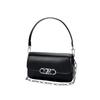 New MICHAEL KORS PARKER Snakeskin Print Embossed Leather Handbag Shoulder Bag Medium Size Women's Black 30F2S7PC6E-0001