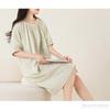 Cotton Double Gauze Pajama and Size Green [Yes Family] Women's 100% Dress, Knee-Length, Summer, Flattering, Stylish, Elegant, LL,
