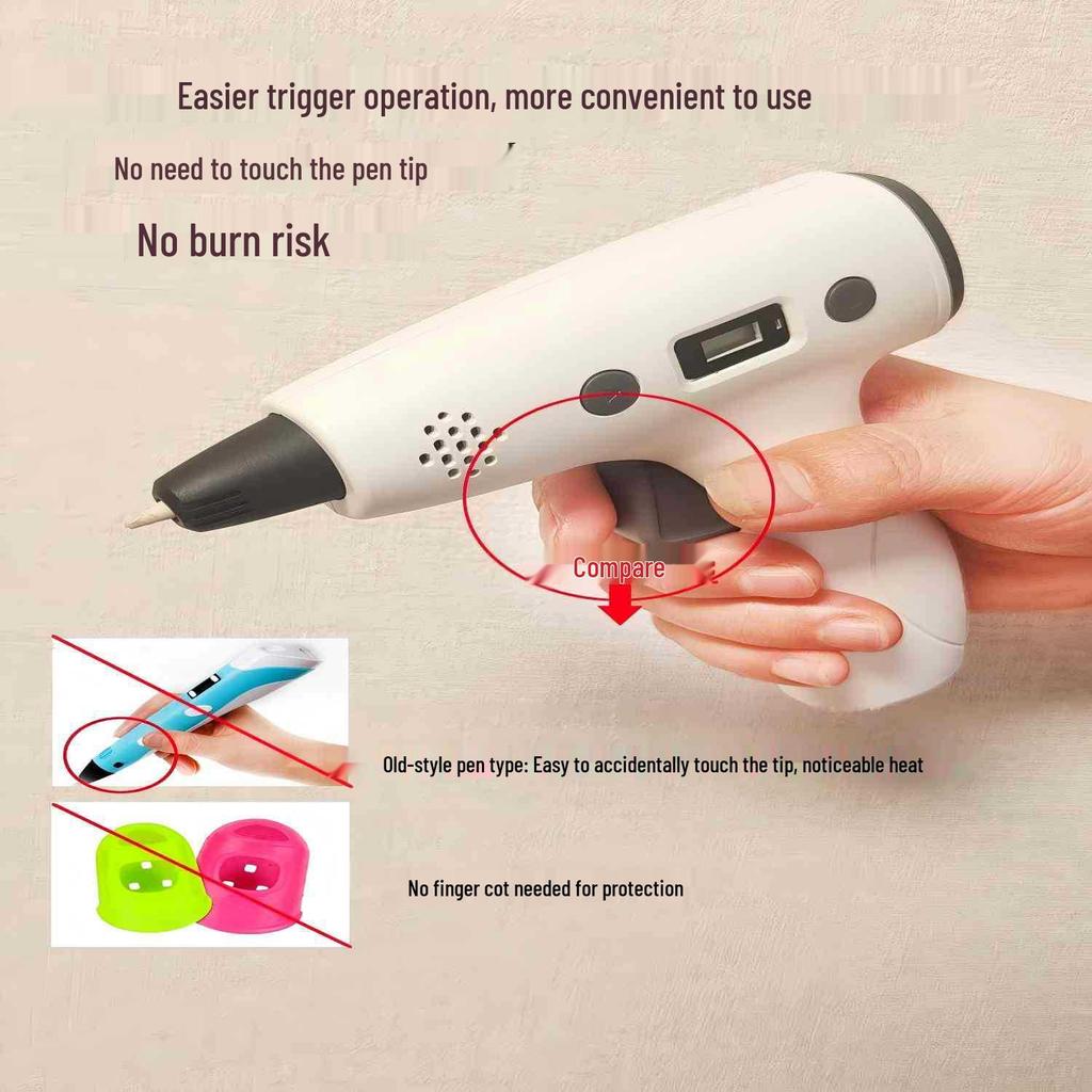 New 3D Graffiti Drawing Pen: Multifunctional DIY Hot Melt Printing for Children.