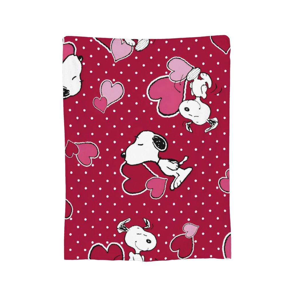 Snoopys Cartoon Dog Flannel Blankets Creative Throw Blankets for Sofa Bedding Lounge 200x150cm Rug Piece,