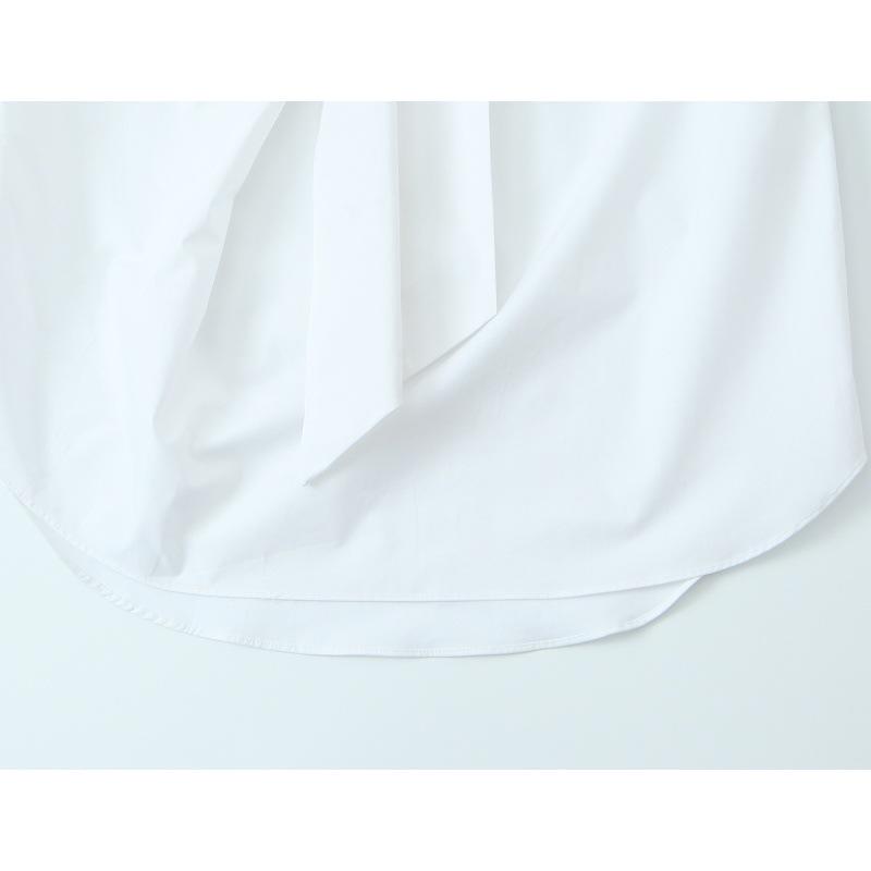 European & American Style 2026 Spring French Poplin Bow Tie Shirt