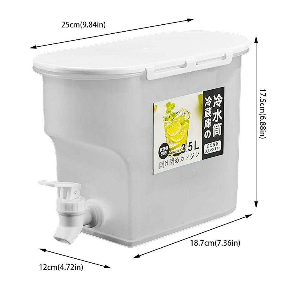 3.5L Beverage Dispenser Plastic Cold Water Jug Convenient Refrigerator Cold Kettle
