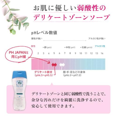 PH JAPAN Premium Feminine Wash Soap for Delicate Areas, 150ml (Powder Mint) (4 Bottles) + Hair Tie (Color Random) Set. Safe and Secure, Mildly Acidic,