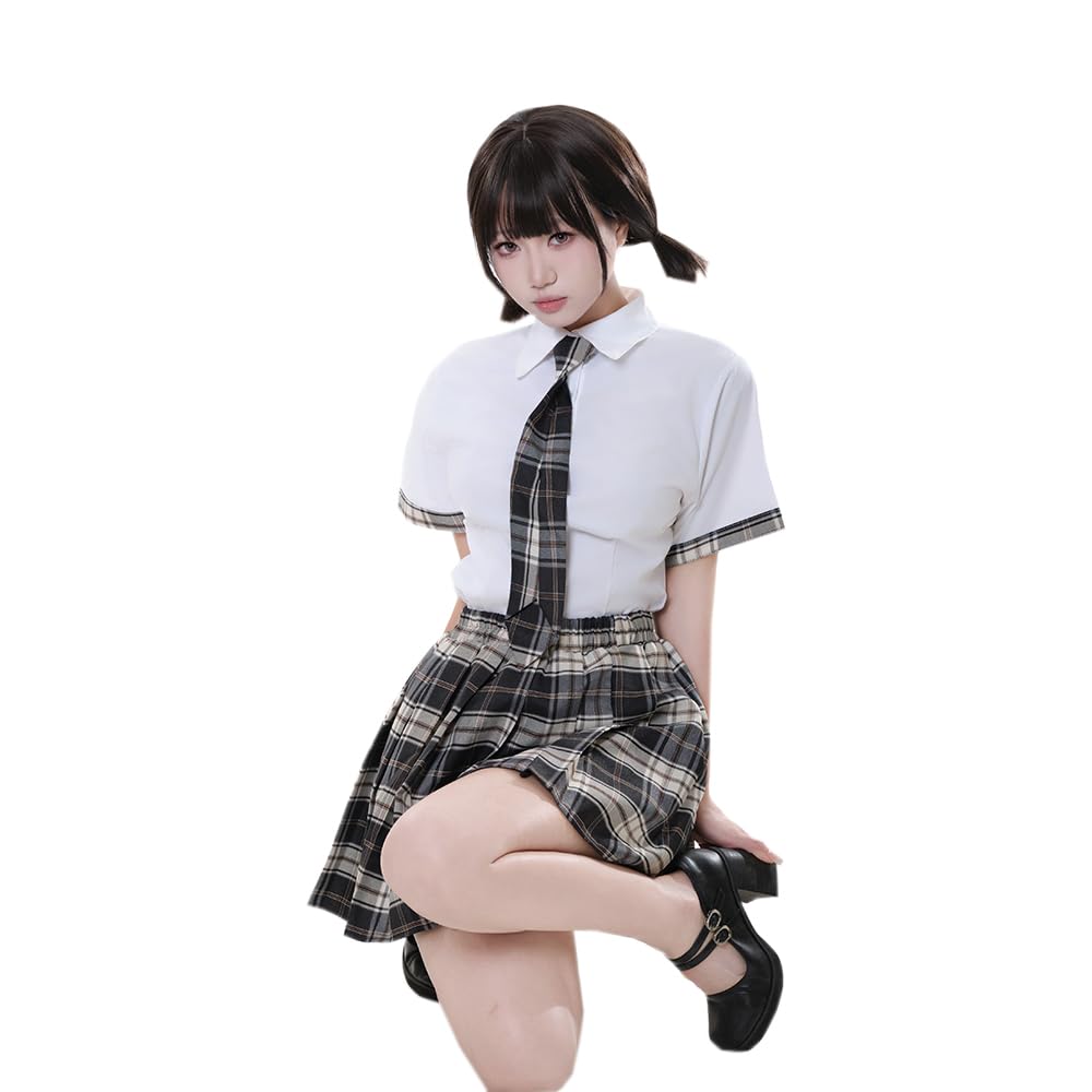 SHLYMP Sailor Suit Sexy Cosplay Erotic Extreme Naughty Sexy Underwear Lingerie Short Sleeve Navy Style JK Uniform Temptation High School Girl High