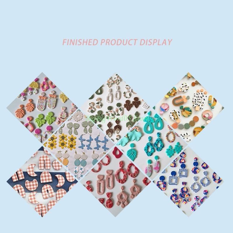 24TE 6x Clay Earrings Mould Football Earrings Cutting Molds Handmade Pendant Molds China Mainland