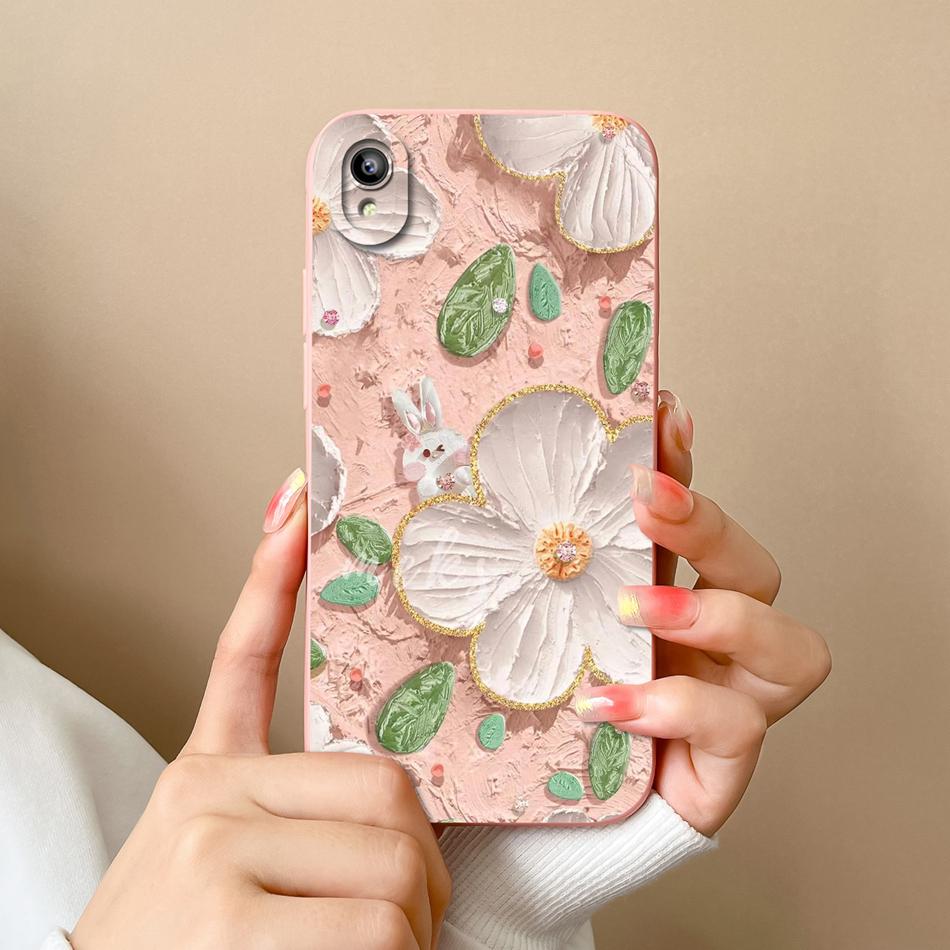 For Vivo Y93 Y93S Y91C Y91i Y90 Y1S Case Fashion Design Camera Protection Shockproof Back Cover Soft Liquid Silicone Phone Cases