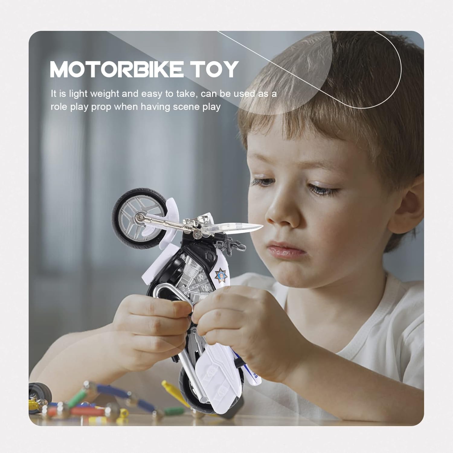 1/12 полицейский мотоцикл — фото 14