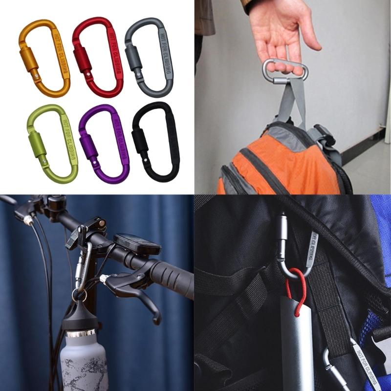 Robuster Twistlock D-Form Schnalle Felskletterkarabiner Ersatz Aluminiumlegierung Bergsteiger D-Ring Clip