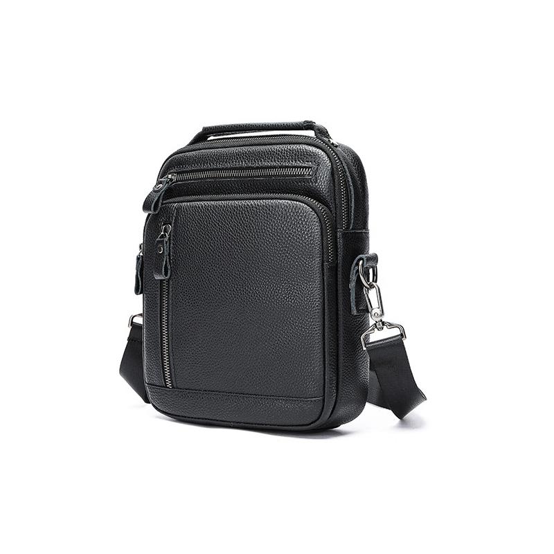New Men's Genuine Leather Handbags Small Flap Men's Shoulder Bag Casual Office Messenger Bags Fashion Crossbody Bag