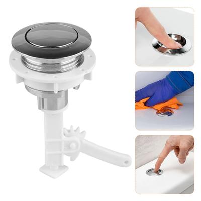 38mm Toilettenspülkasten-Knopf Einzeltaste Runde Form Toiletten-Knopfdrücker Badezimmer Wassersparender Druckschalter Badezimmerzubehör