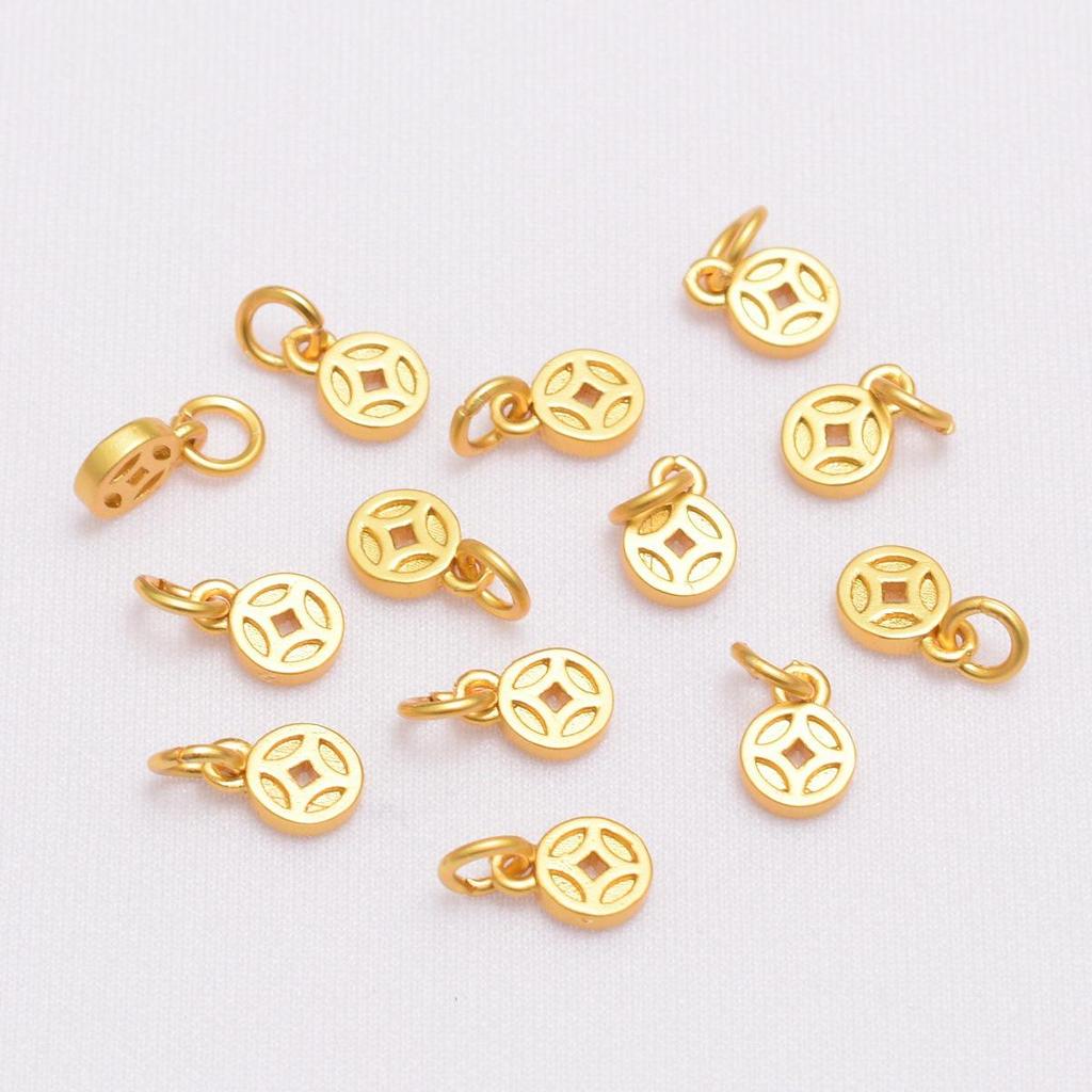 Gold-Plated Copper Heart Pendant for DIY Jewelry