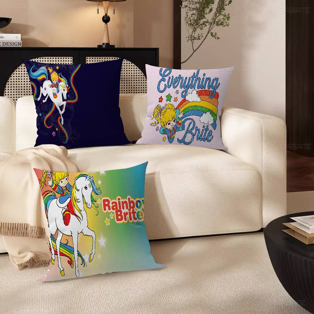 Rainbow Brite Anime Pillowcases Home Bedding Decorative Pillow Cover Wedding Super Soft Pillow Case