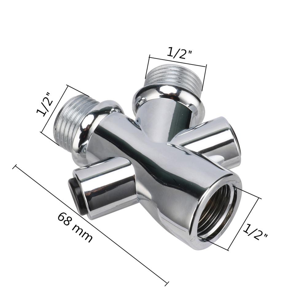 Shower Head Water Splitter Water Separator Adapter One/2" Male Outlet Female Inlet 3 Way Plastic Diverter Bathroom Fittings One Pc