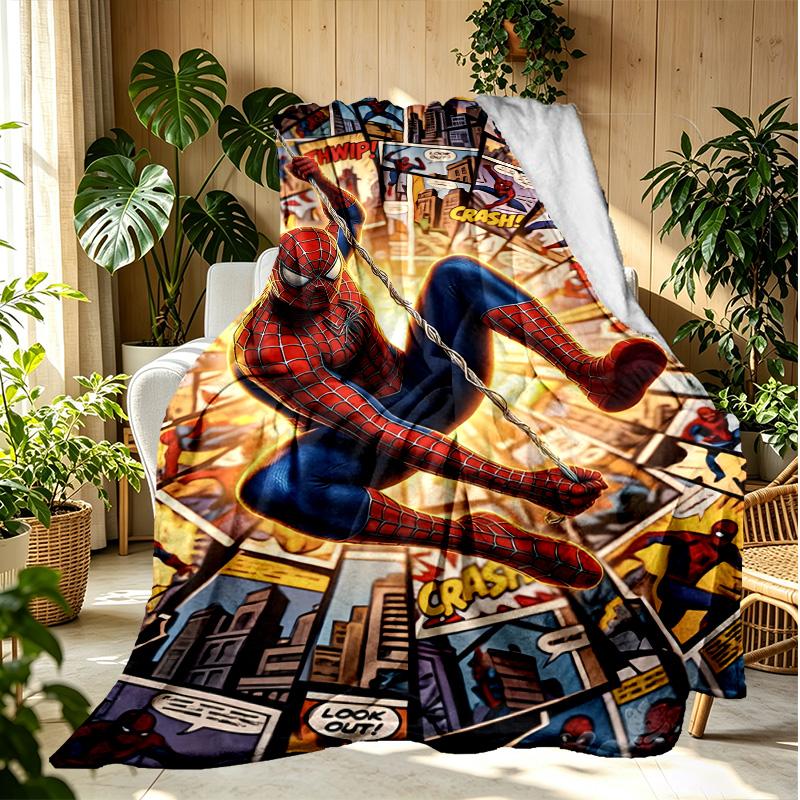 Batman Pattern Blanket for Home Decoration, Bed, Sofa, Car Travel, Camping, Suitable for All Seasons, Birthday Christmas Gift