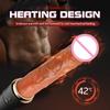 19CM Realistic Thrusting Dildo Vibrator for Women Vagina Anal Stimulator Heating Auto Telescopic Masturbator Sex Toys for Couple