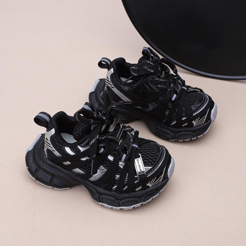 

Детские кроссовки на шнуровке для девочек, модная и универсальная спортивная обувь для мальчиков, легкая повседневная обувь 27