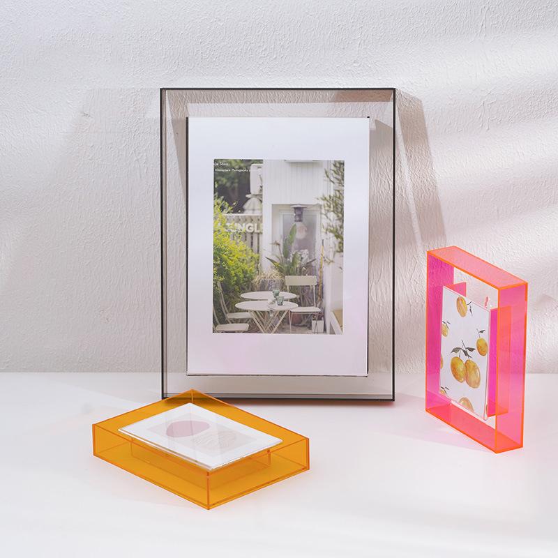 Wall Iridescent Free Standing Photo Display for Office & Home,Frame Acrylic Picture Frame for Family,Friends,Art,Kid,Baby,Pet