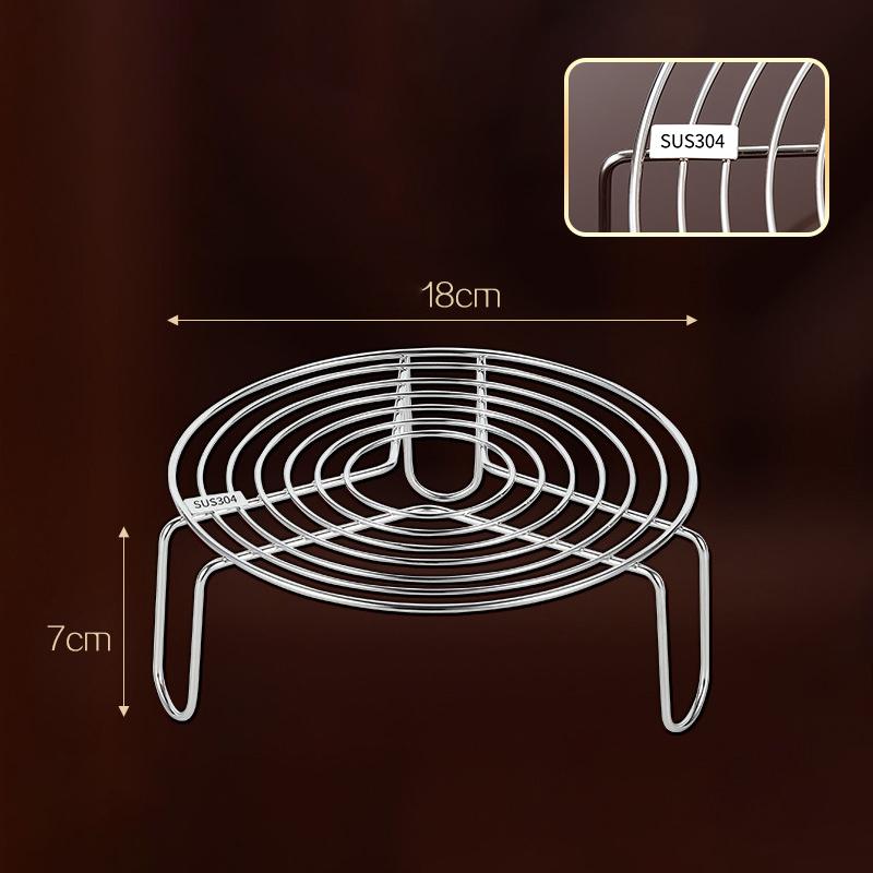 304 Stainless Steel Round Steamer Rack Kitchen Multifunction Pot Steaming Tray Dumplings Eggs Grill Stand Pressure Cooker Trivet