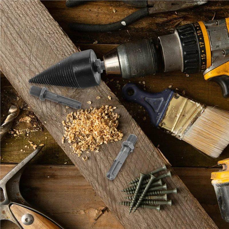 A74E-Split Drilling Tool Driver Square/Round/Hex Shank Drill Bit Wood Splitter Drill Bit
