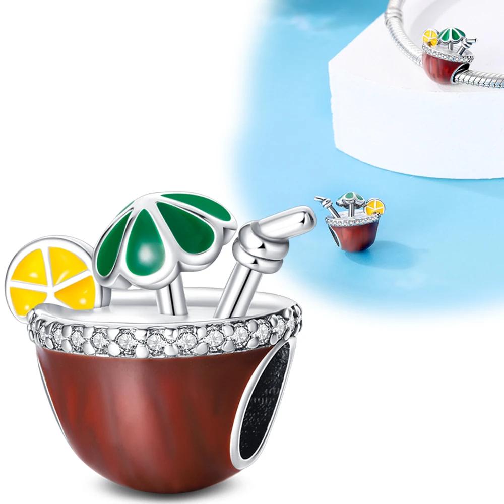 Coppercharm Afternoon Tea Series Donut Cake Coffee Wine Cup Fit Women'S Bracelet Making Jewelry Gift