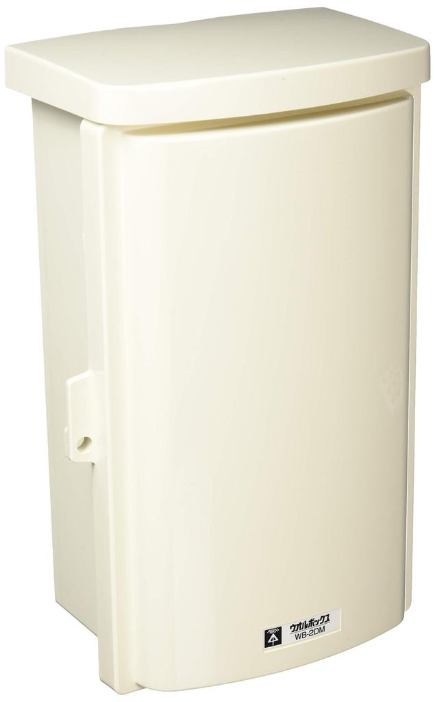 Mirai Industry Plastic Rainproof Box, Wall Box, Type D, Vertical, Integrated Roof, 303 x 189 x 116 mm, Milky White, 1 Piece