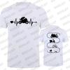 Men T-Shirt Motorcycles Evolution ECG Graphic Y2k Tops Funny Hip Hop Streetwear Two-sided Short Sleeve Tees Oversized Clothing