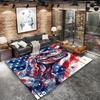American Flag Animals Pattern Square Carpet,Area Rug,Carpet Rug for Living Room Bedroom Sofa Playroom Decor,Non-slip Floor Mat,Holiday Birthday Gifts