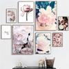 Flower Canvas Picture Wall Decoration Nordic Floral Prints Pink Rose Paintings for Home Design Modern Decoration for Home No Frame