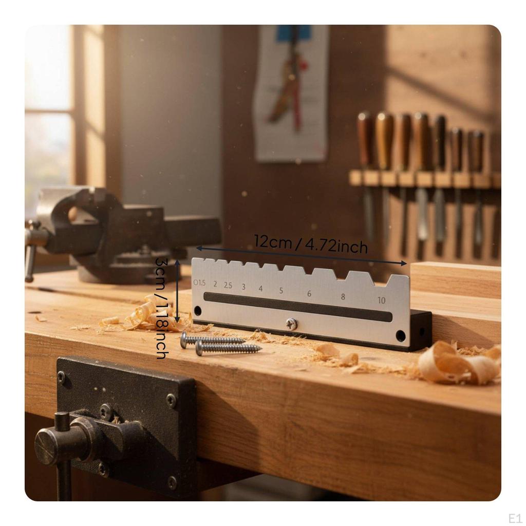 Wall Mount Hex Wrench Organizer Easy Access Rack Size Marked Key Holder for Woodworkers,
