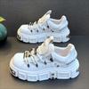 Fashion Men's Fashion Platform Sneakers Men Punk Muffin Shoes Male European Style Designer Leather Shoes Outdoor Trendy Cool Model Shoes