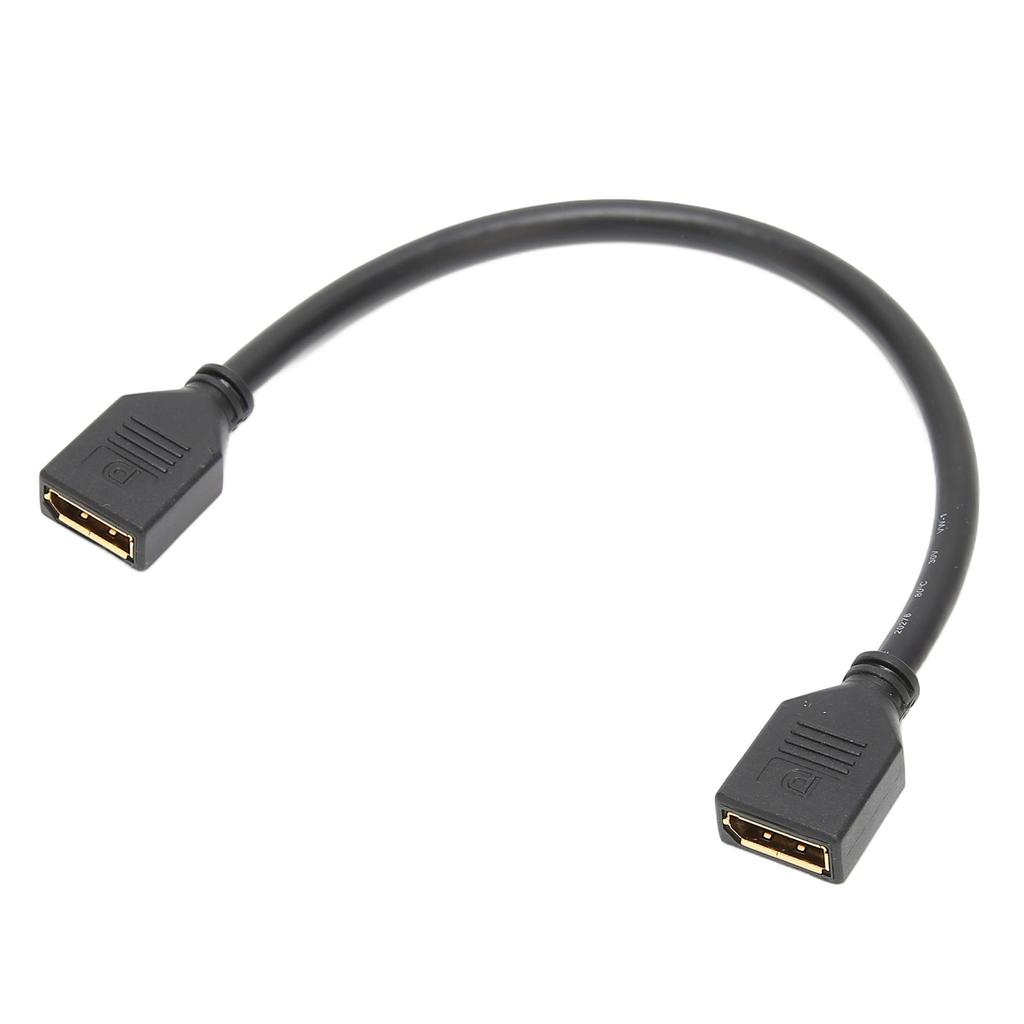 DP Female to Female Extension Cable High Resolution 4Kx2K Gold Plated 30cm Length 2 Ports DP Extension Adapter Cable