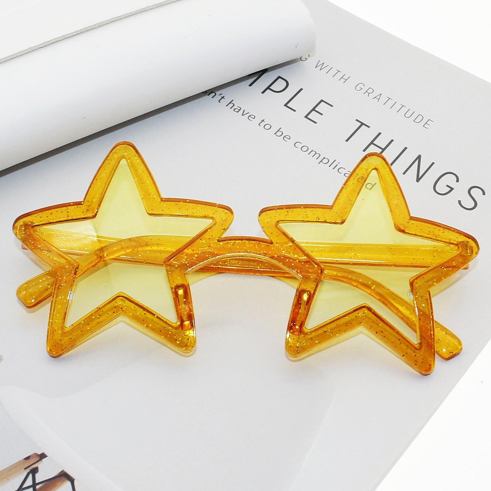 

Trendy Pentagram Glasses, Birthday Party, Funny Pentagram Colored Glasses, Fashionable Decoration Sunglasses One Size