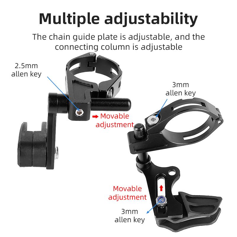 ESLNF MTB Bicycle Chain Guide Drop Catcher 31.8 34.9 Clamp Mount Adjustable for Mountain Gravel Bike Single Disc 1X System