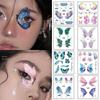 TecoKart 12 Sheets Butterfly Temporary Tattoo For Women, Waterproof Multicolor Mehndi Tattoo Stickers For Hands Face Body, Glitter Tattoo Sticker F