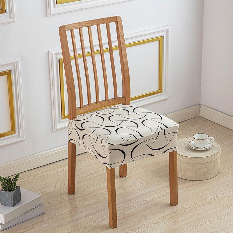 New Color Elastic Chair Cover Printed All-Inclusive Non-Slip Dining Chair Cushion Cover Home Hotel One-Piece Chair Cover
