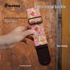 Beach Style Orange Coconut Tree Guitar Strap: Comfortably Widened Sunset Design (PO-034) In Stock
