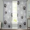 Tüllvorhänge für Wohnzimmer, Hundepfote, Schwarz, Grau, Schlafzimmer, Arbeitszimmer, Fenster, durchsichtige Vorhänge, Küche, Balkon, Innenraum, Voile-Vorhänge