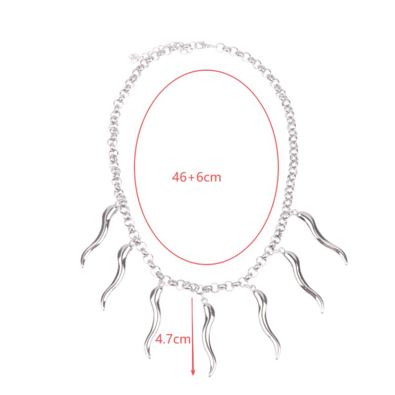 Punk Aesthetic Titanium Steel Cone Pendant Necklace Cool Accessories Geometric Neck Chains Goth Grunge Rock Jewelry Gift