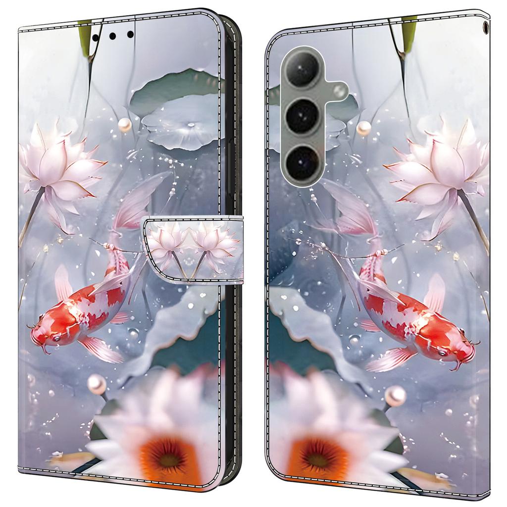 For Samsung Galaxy S24 FE Case Pattern Printed Protective Leather Flip Phone Case
