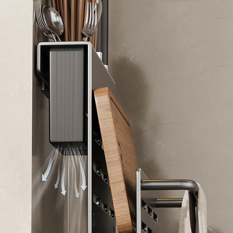 Kitchen Storage Rack Spice Rack Knife Rack Raised Guardrail Chopstick Barrel Kitchen Organizer Kitchen Accessories