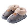 Root cotton slippers women's home warm cotton shoes winter new plush slippers snow boots couple cotton mop